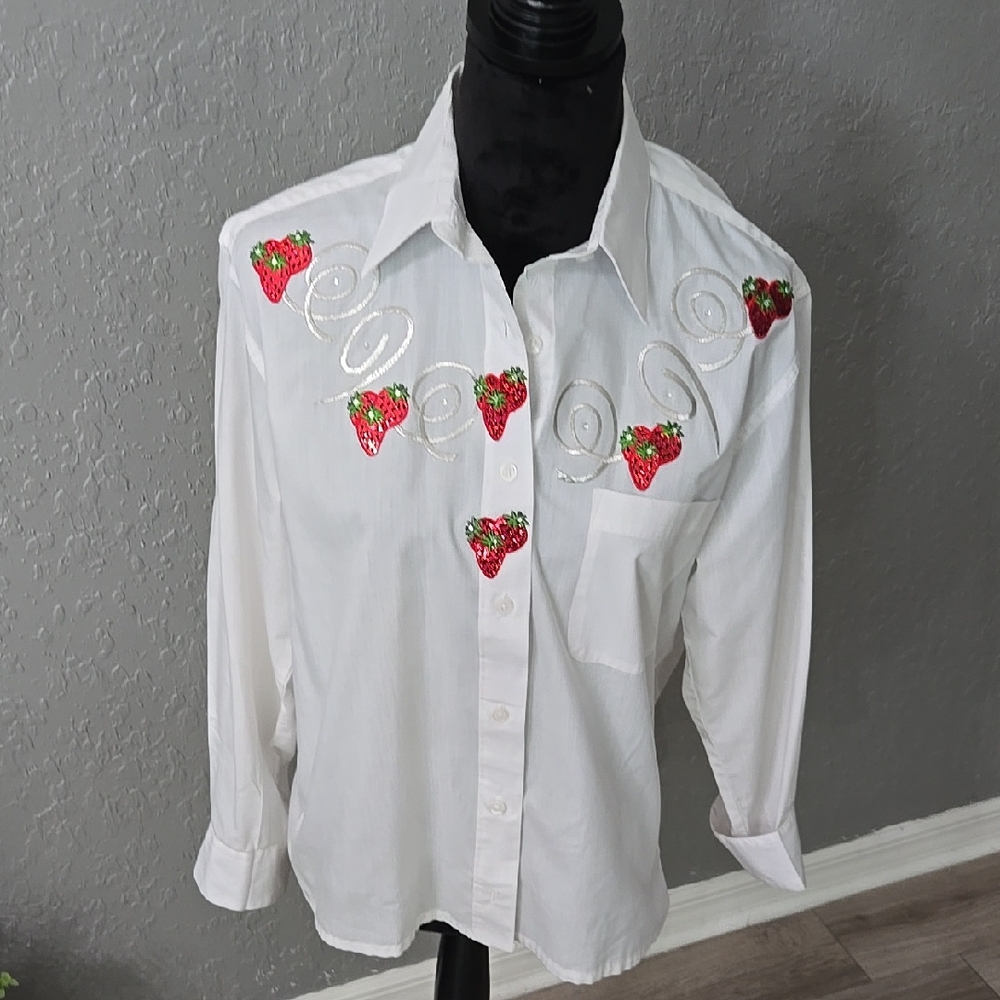 Chic White Shirt with Studded Cuffs